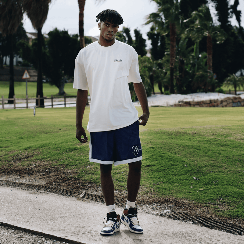 SPODENKI DRIP MESH SHORTS NAVY STRIPE - Nous Tous