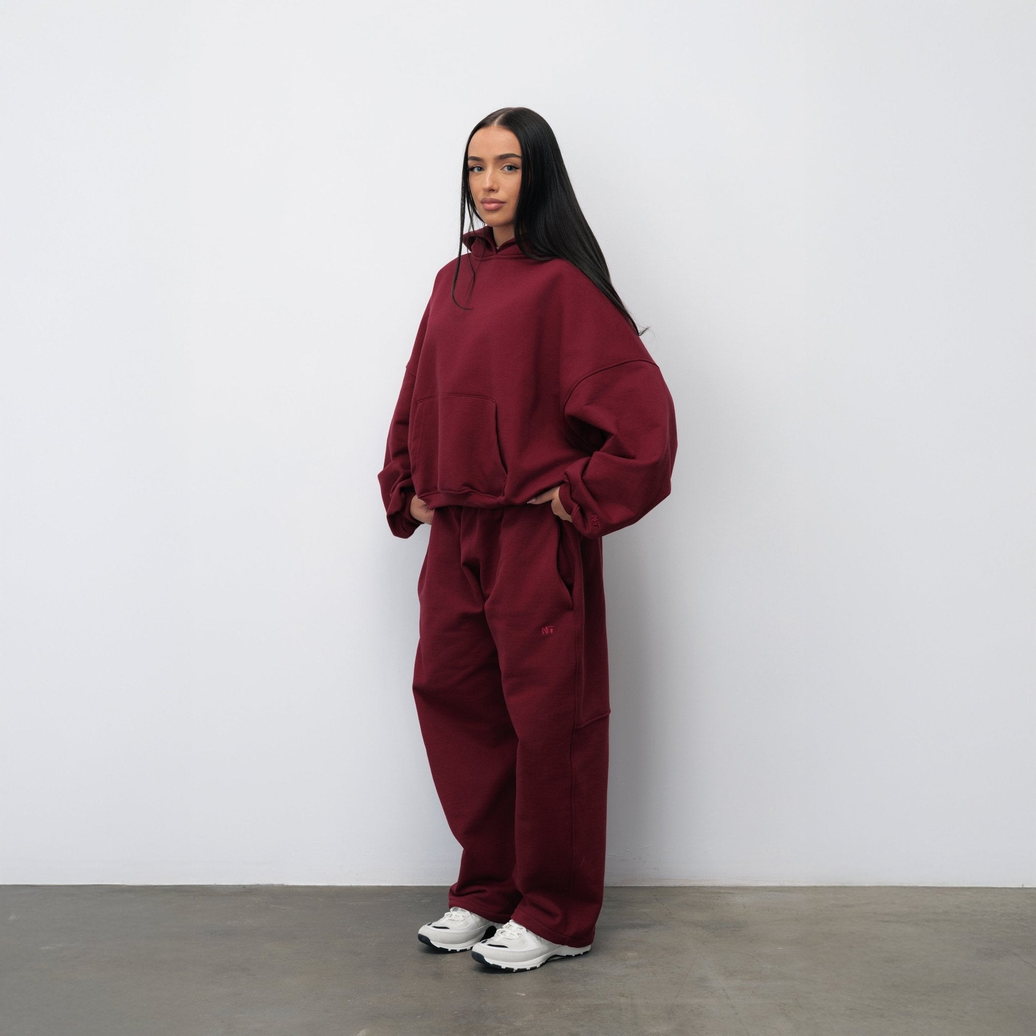 SPODNIE FLUFFY BURGUNDY - Nous Tous