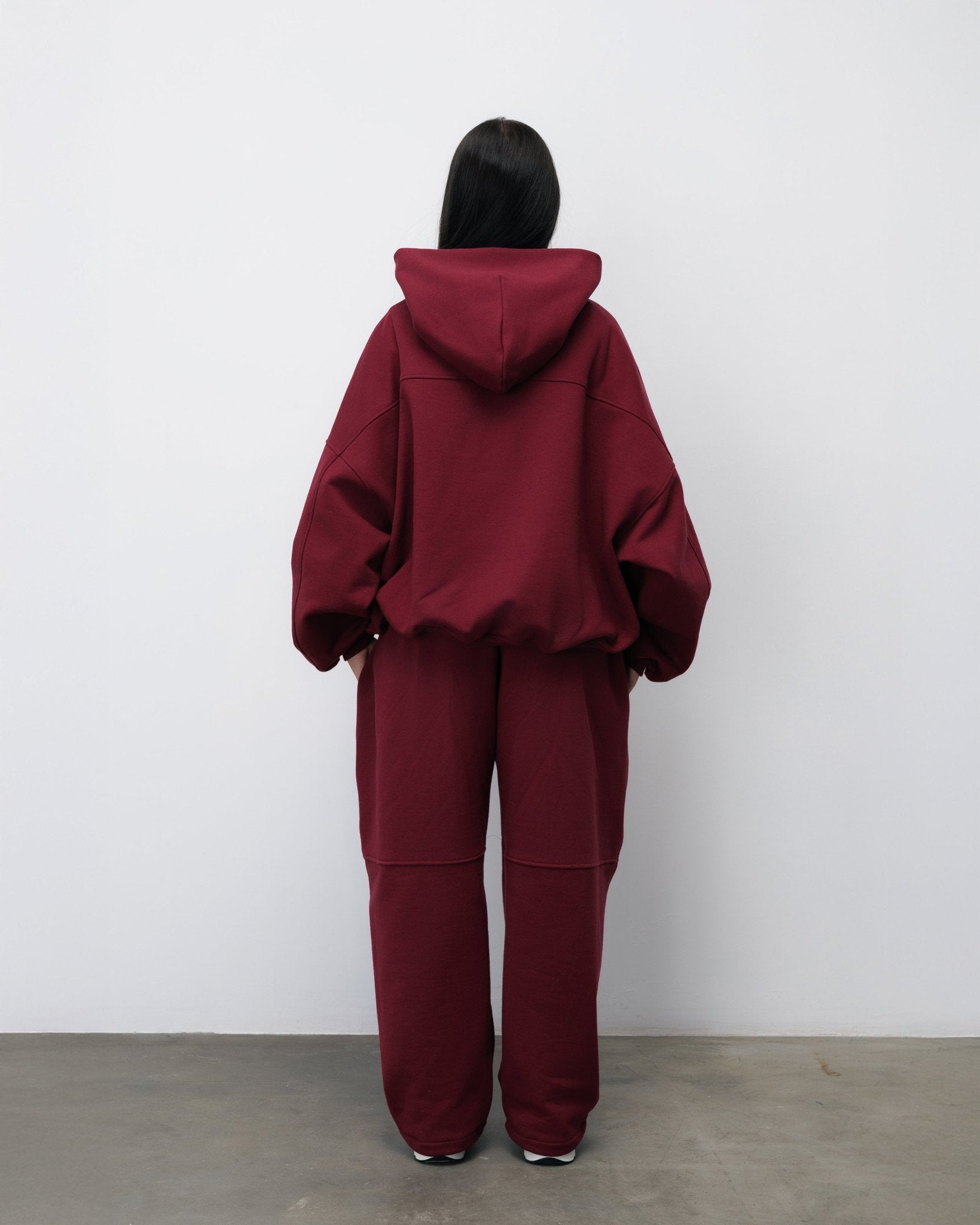 SPODNIE FLUFFY BURGUNDY - Nous Tous