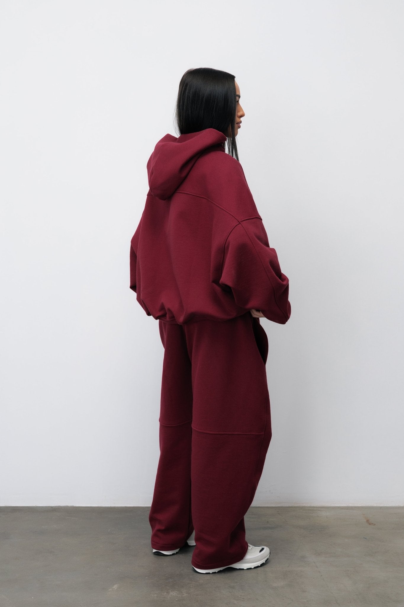 SPODNIE FLUFFY BURGUNDY - Nous Tous