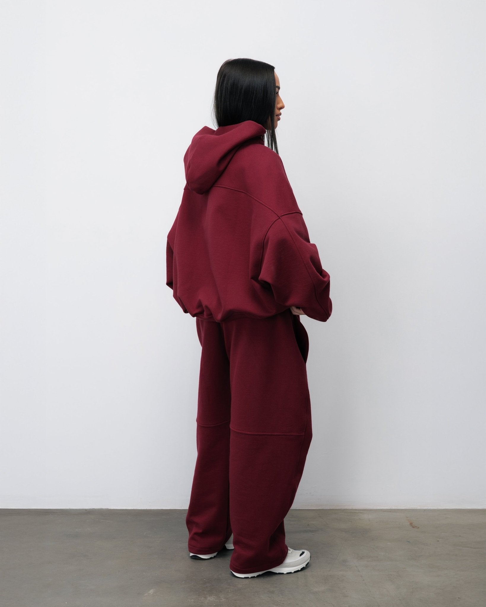 SPODNIE FLUFFY BURGUNDY - Nous Tous