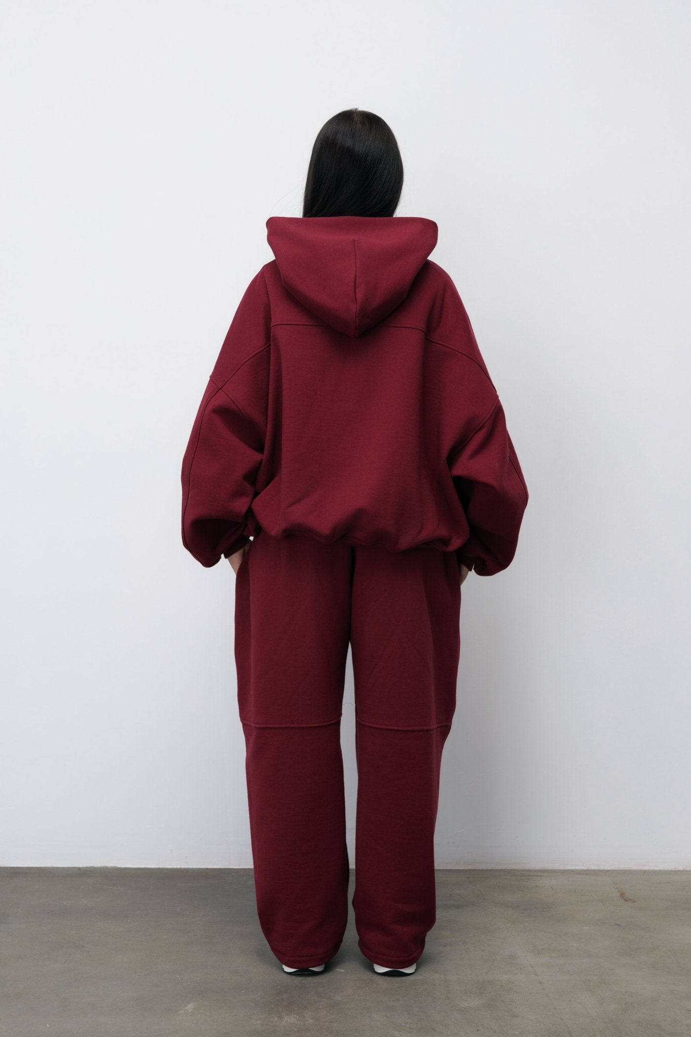 SPODNIE FLUFFY BURGUNDY - Nous Tous