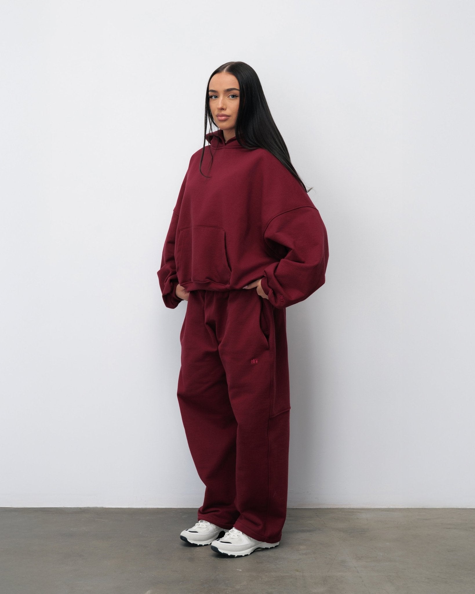 SPODNIE FLUFFY BURGUNDY - Nous Tous