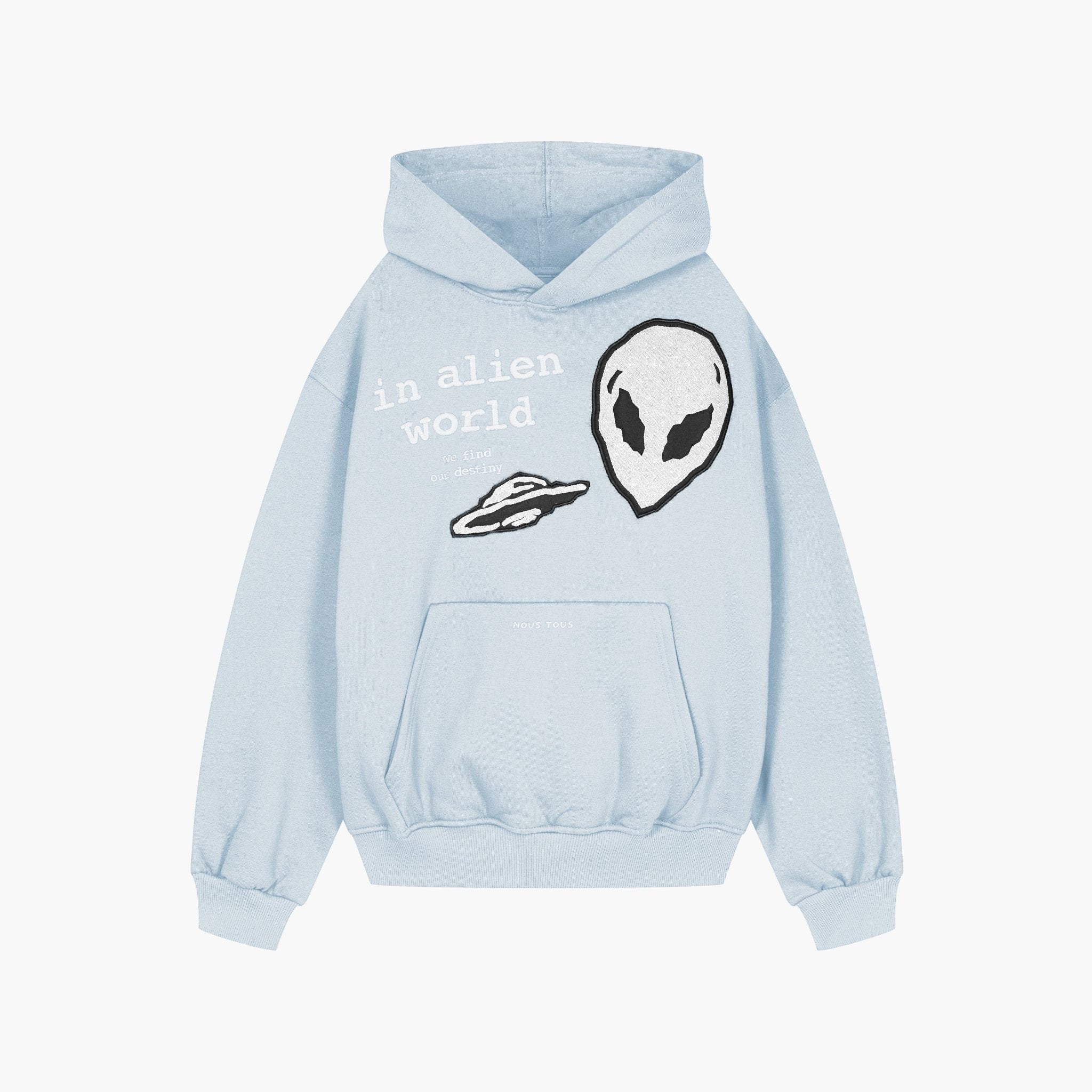 BLUZA ALIEN WORLD FROTTE FLUO SKY BLUE - Nous Tous