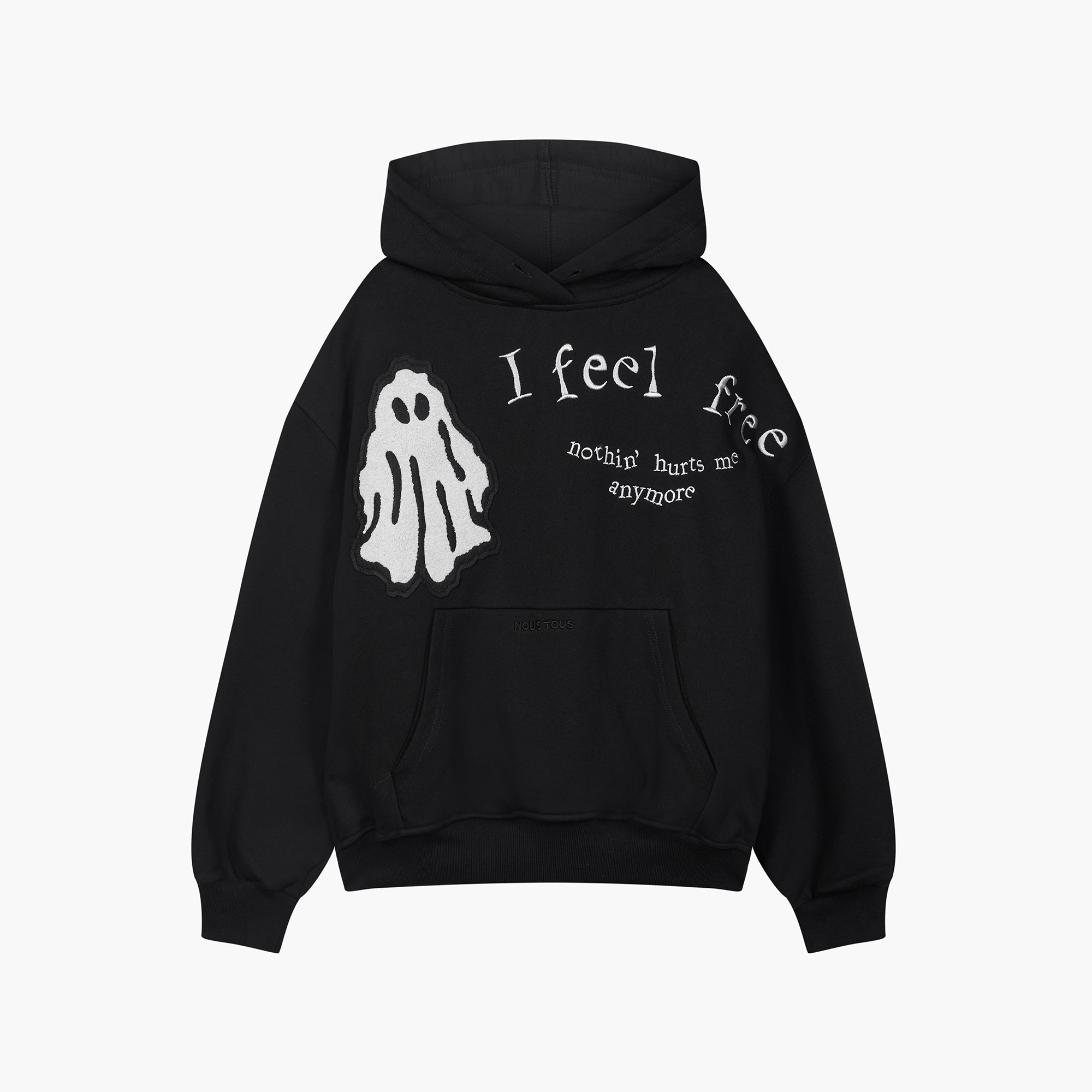 BLUZA GHOST I FEEL FREE FROTTE CZARNY - Nous Tous