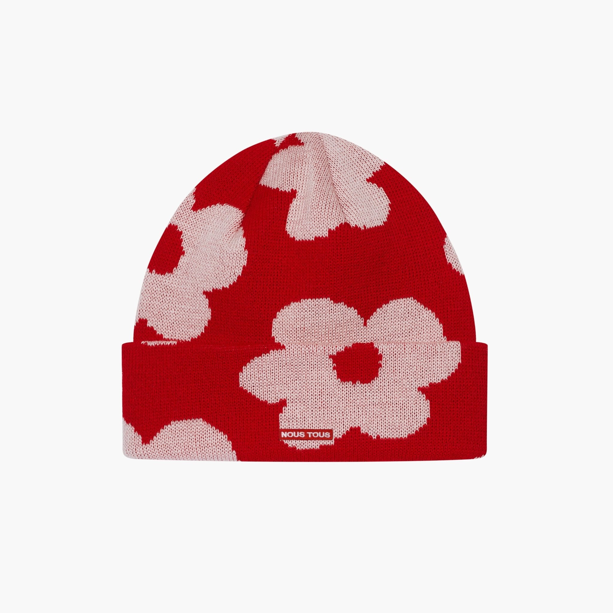 CZAPKA BLOOMING FLOWERS RED/PINK - Nous Tous