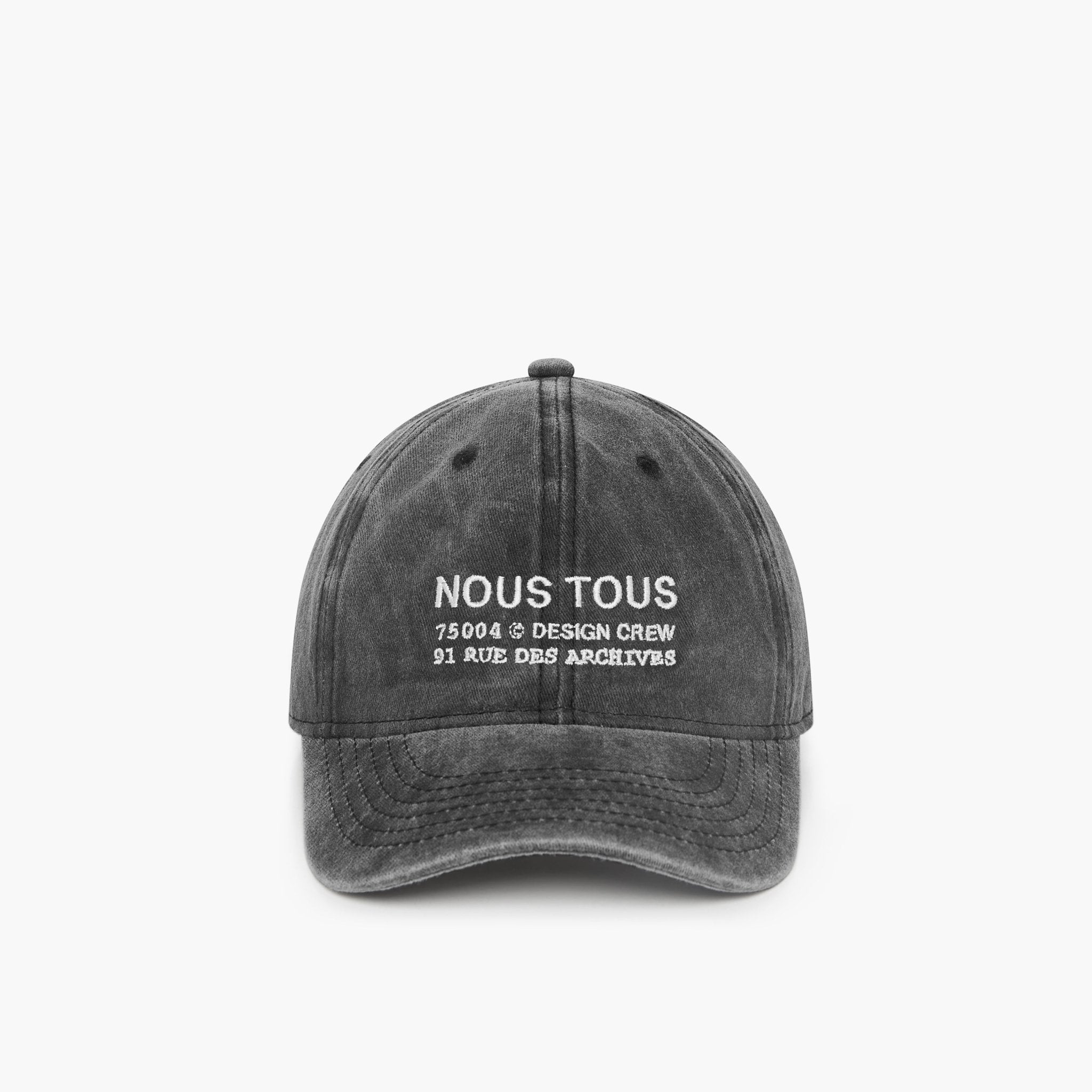 Czapka z daszkiem NOUS TOUS DESIGN CREW WASHED BLACK - Nous Tous