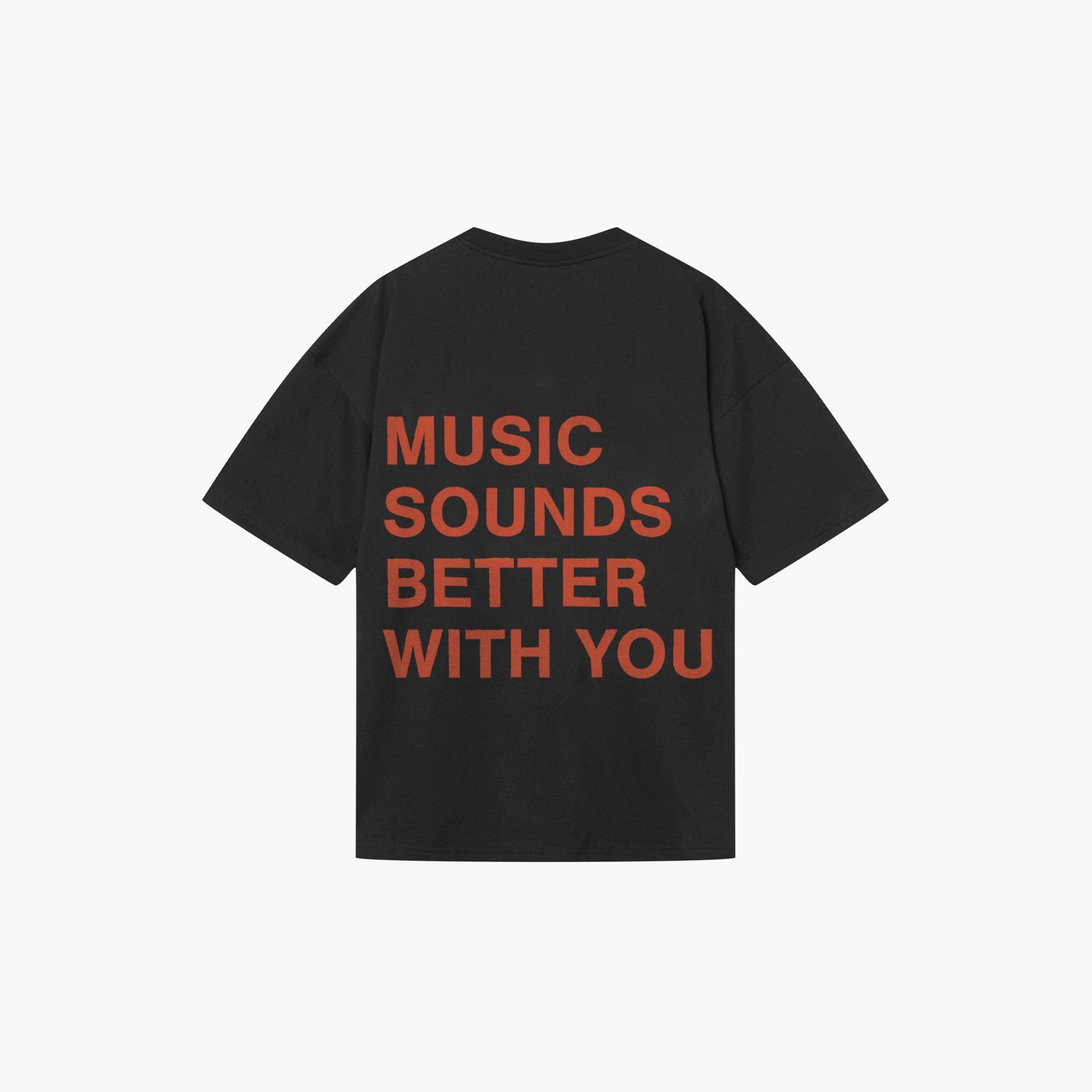 koszulka Music Souds better with you RED WASHED BLACK - Nous Tous