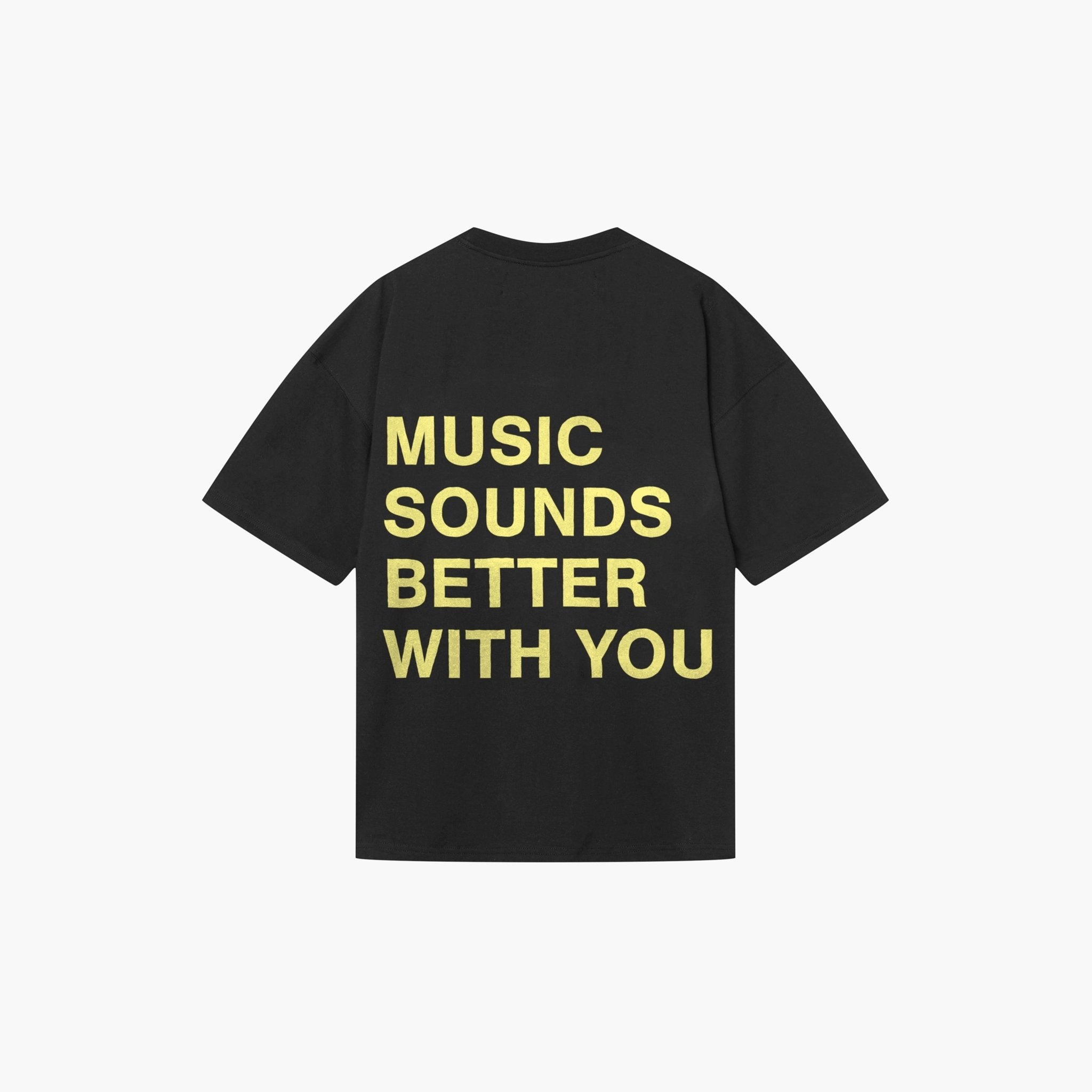 koszulka Music Souds better with you YELLOW WASHED BLACK - Nous Tous