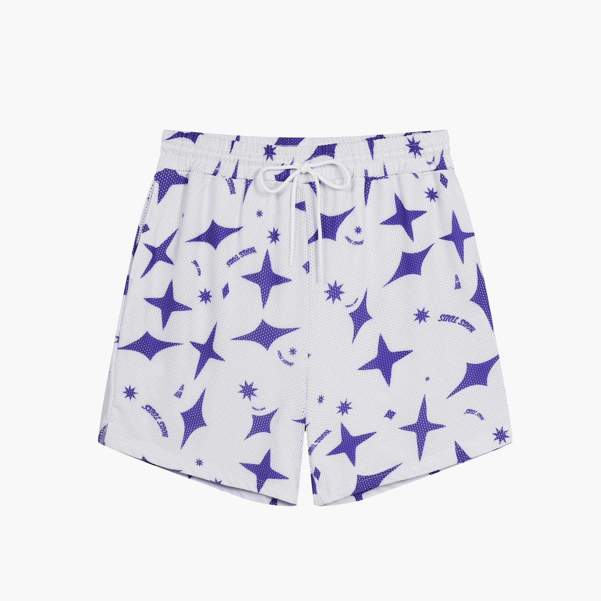 SHOOTING STARS DRIP MESH SHORTS PURPLE/WHITE - Nous Tous