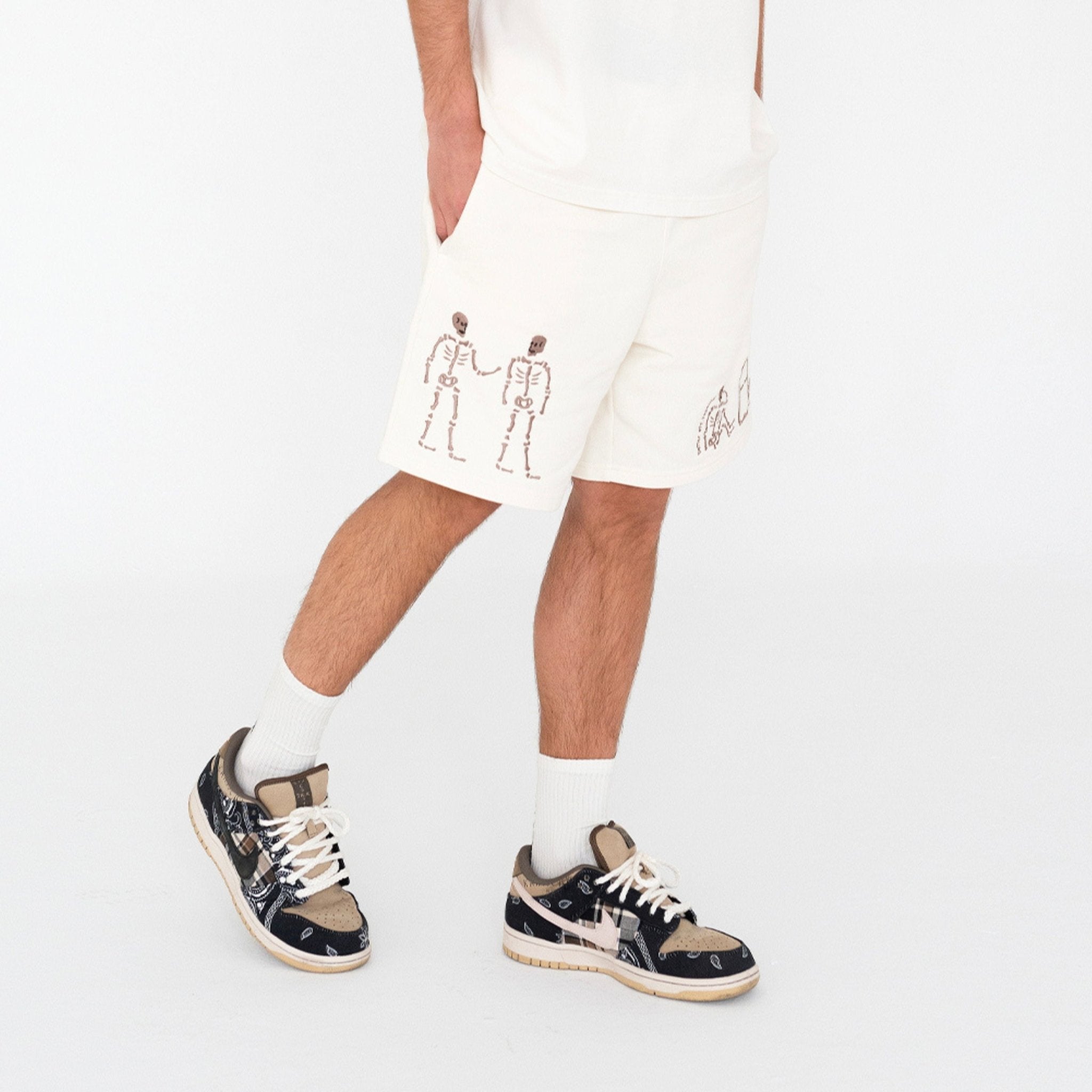 SKELETON SHORTS OFF WHITE - Nous Tous