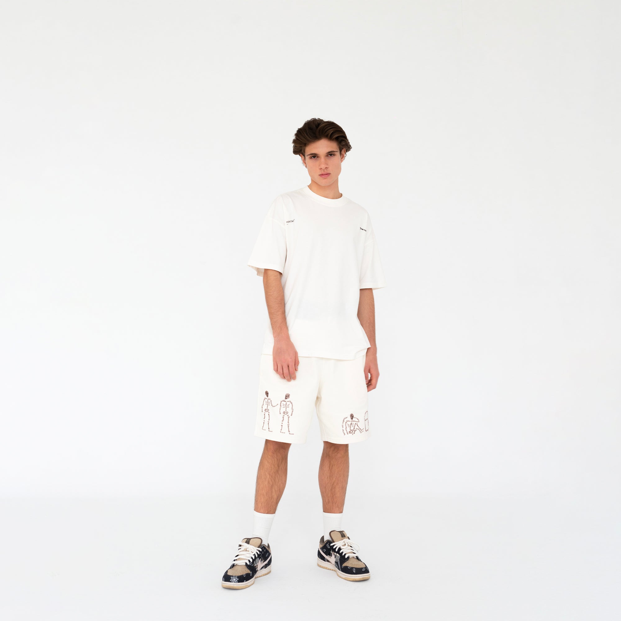 SKELETON SHORTS OFF WHITE - Nous Tous